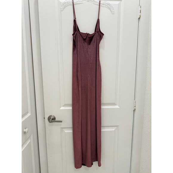 Lulus Debut Diva Mauve Velvet Maxi Dress S - Picture 6 of 8
